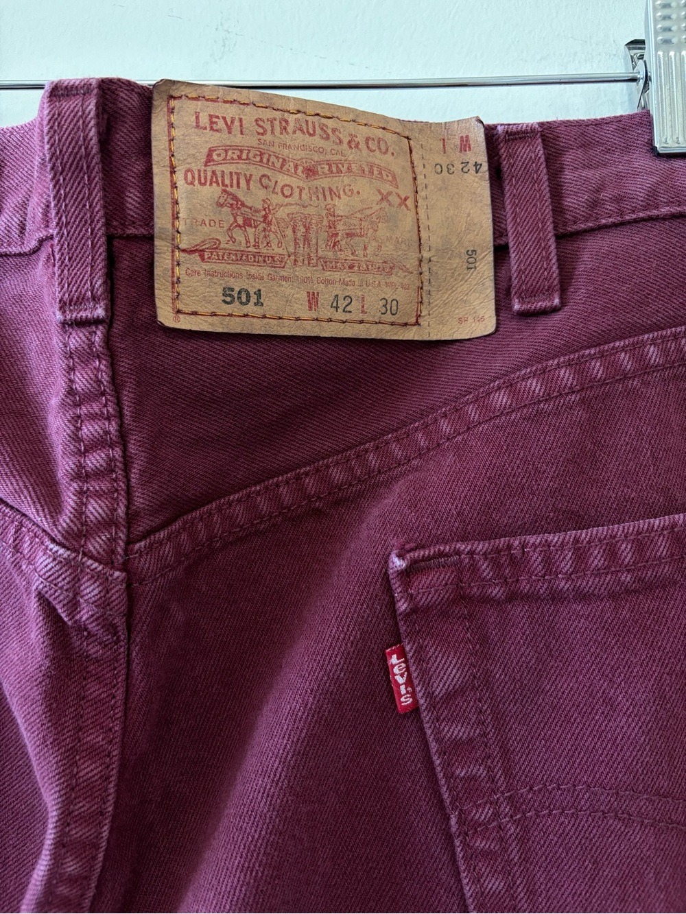 Rare Vintage Made in USA Levi’s 501 Jeans Size 42 - Picture 3 of 9